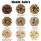 1PCS Messy Hair Bun Hair Scrunchies Extension Curly Wavy Messy Synthetic Chignon for Women Updo Hairpiece (Light Golden Auburn-30#)