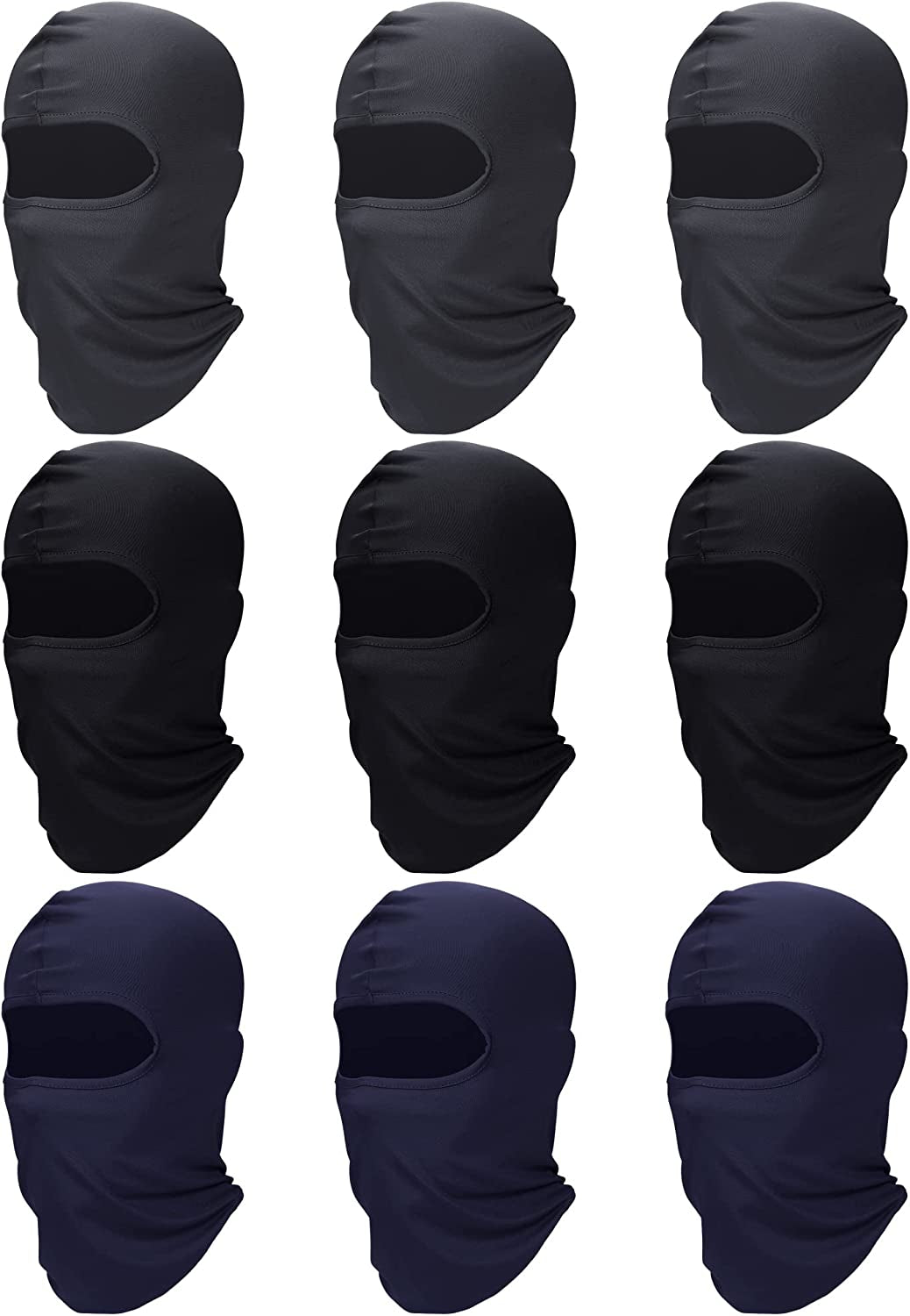 9 Pcs Ski Mask for Men Full Face Helmet Mask Balaclava Winter Neck Gaiter Outdoor Cycling Windproof Hood