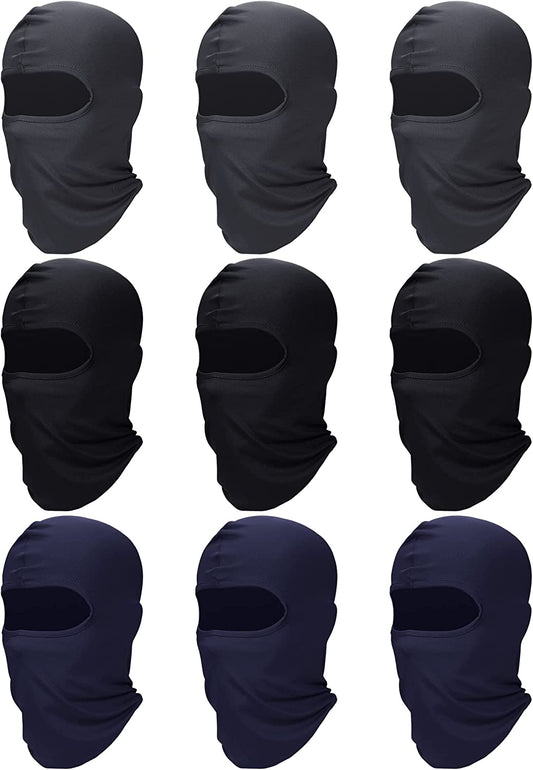 9 Pcs Ski Mask for Men Full Face Helmet Mask Balaclava Winter Neck Gaiter Outdoor Cycling Windproof Hood