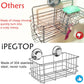 Suction Cup Deep Shower Caddy Bath Wall Shelf for Large Shampoo Shower Gel Holder Bathroom Storage - Rustproof Stainless Steel