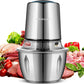 Electric Food Chopper,  Small Food Processor with Garlic Peeler and 4 Titanium Coating Blades, 5 Cup Stainless Steel Bowl for Fruit Vegetable Nuts Onion Meat Salad Chopper
