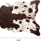 Cowhide Rug Faux Cow Print Area Rug for Bedroom, Faux Fur Animal Rug Cow Rugs for Living Room Non-Slip Cow Hide Carpet for Western Room Decor, White and Brown, 2.3Ft X 3.6Ft
