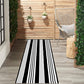 Hallway Runner Rug 2'X6', Black/White Rug Machine Washable Striped Kitchen Rug Runner Cotton Woven Indoor/Outdoor Rugs Laundry Room Rug Entryway Rug for Farmhouse/Bedroom/Bathroom