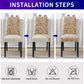 Chair Covers for Dining Room with Printed Patterns, Easy Slip-On Stretchy Dining Room Chair Covers Set of 6, Washable Dining Chair Covers, Great Decor for Home Party Banquet (6Pcs)