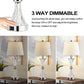 Touch Control Table Lamp for Bedrooms 3 Way Dimmable White Drum Shade Modern Bedsides Nightstand Lamp Set of 2 with 2 USB Charging Port(Bulbs Included)