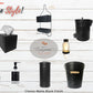 Autumn Alley Glass & Black Farmhouse Bathroom Accessories Set- 4 Pieces