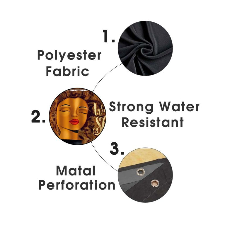 4Pcs Indigenous African Shower Curtain Sets Waterproof Non-slip Bath Mat Anti-skid Cushions Rug Bathroom Non-Slip Toilet Lid