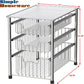 Stackable 3 Tier Sliding Basket Organizer Drawer, Chrome