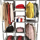 Wardrobe Storage Closet Clothes Portable Wardrobe Storage Closet Portable Closet Organizer Portable Closets Wardrobe Closet Organizer Shelf Wardrobe Clothes Organizer Standing Closet Gray