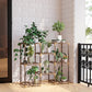 Plant Stand Indoor, Outdoor Wood Plant Stands for Multiple Plants, Tiered Plant Shelf Table Plant Pot Stand for Living Room, Patio, Balcony