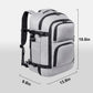 40L Travel Laptop Backpack for Men Women, Fit 17 Inch Notebook, Carry on Flight Approved Suitcase Backpack, Water Resistant Weekender Overnight Daypack, Grey
