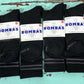 BOMBAS Men'S Crew Socks Size XL Black Lot of 4 Pairs Honeycomb Size 13+ NWT