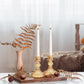 Taper Candle Holder Set of 6, Glass Taper Candle Holder, Candle Stand, Gold Candle Holder for Christmas, Wedding, Birthday, Candlelight Dinners, Fall Decor, Thanksgiving Day, Valentine'S Day