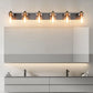 Bathroom Vanity Light Black and Bronze Durable Glass Globe Vintage Stylish Lighting 6 Lights(8580)