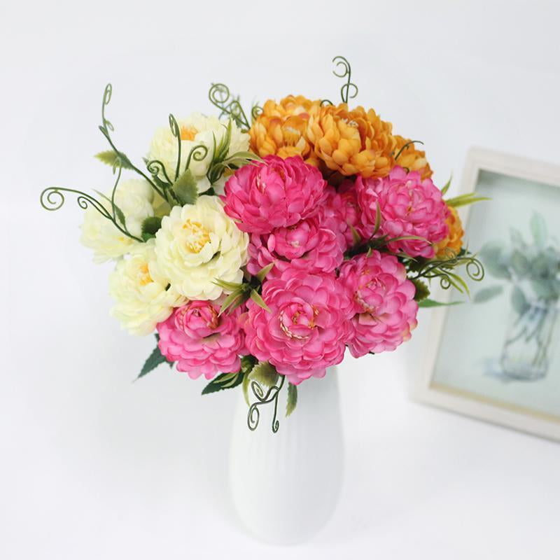 Chrysanthemum Flowers Artificial Bouquet Home Wedding Office Party Decor 7 Heads