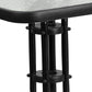23.5'' Square Tempered Glass Metal Table