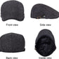 2 Pack Newsboy Hats for Men Classic Herringbone Tweed Wool Blend Flat Cap Ivy Gatsby Cabbie Driving Hat