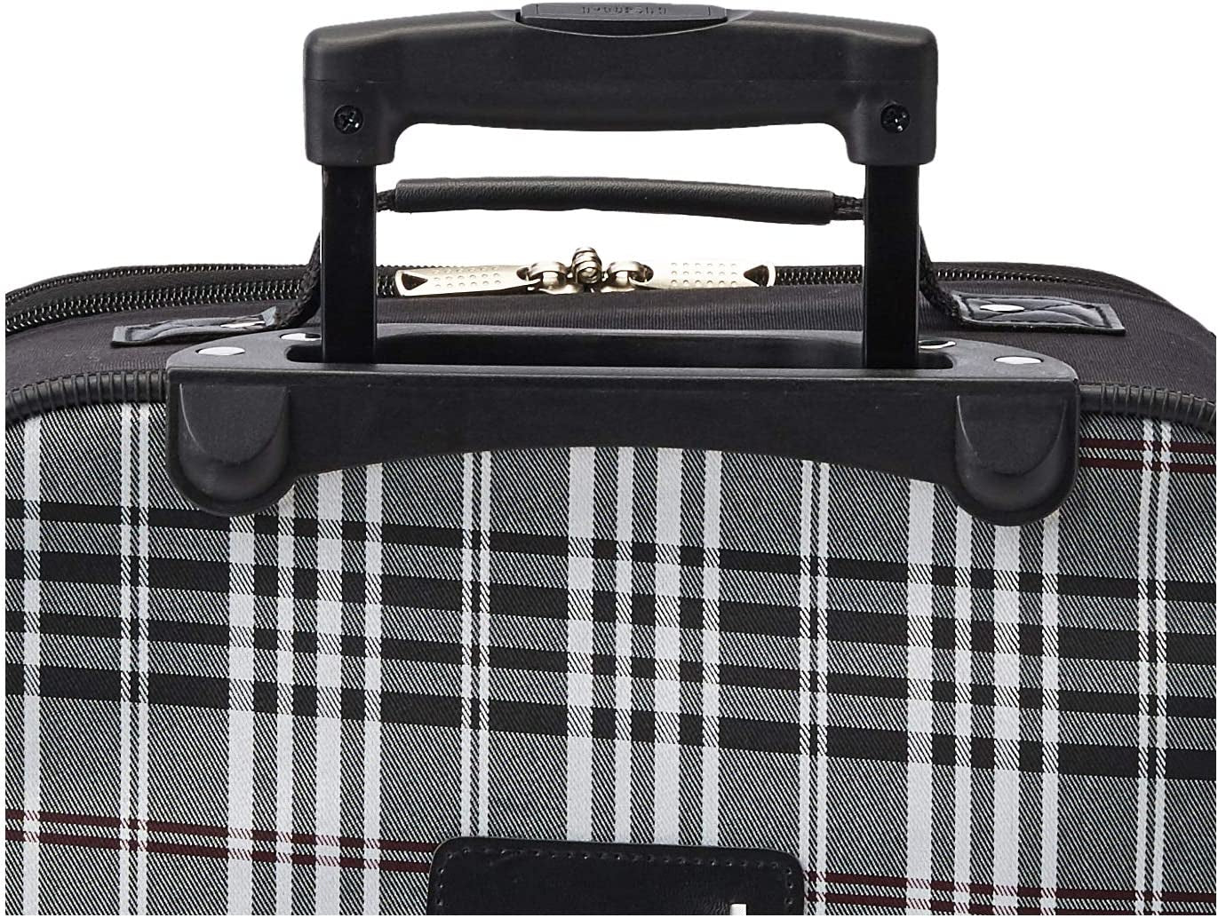 Fashion Softside Upright Luggage Set, Black Plaid, 2-Piece (14/19)