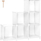 Cube Storage 6-Cube Closet Organizer Bookshelf Bookcase DIY Storage Cubes Organizer Plastic Closet Cabinet Cube Organizer Storage Shelves for Bedroom Living Room, Pure White