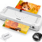 Laminator Machine with Laminating Sheets 20 Pouches,  9-Inch Thermal Laminator, Personal 5-In-1 A4 Desktop Laminating Machine Built-In Paper Trimmer Hole Puncher and Corner Rounder