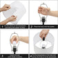 Table Lamps for Bedroom Set of 2,  3-Way Brightness Bedside Lamps with Dual USB Charging Ports, 22.6'' White Fabric Shade Farmhouse Nightstand Lamps for Bedroom, Living Room (LED Bulbs Included)