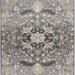 Elation Floral Grey 4' X 6' Area Rug, Easy Cleaning, Non Shedding, Bed Room, Living Room, Dining Room, Kitchen (4X6)