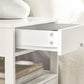 FRG258-W, White Nightstand with 2 Drawers, Bedside Table, End Table, Side Table, Lamp Table