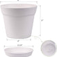 Pots for Plants, 15 Pack 6 Inch Plastic Planters with Multiple Drainage Holes and Trays - Plant Pots for All Home Garden Flowers Succulents (White)