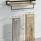 Floating Shelves, Bathroom Shelf with Towel Bar, Wall Shelves for Bathroom/Living Room/Kitchen/Bedroom, Light Brown Shelves Set of 2 - AMFS01