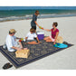 Patio Mats 9x12 Reversible RV Outdoor Patio Mat, Camping Mat, Interlocked Squares, Blue
