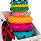 Sassy Stacks of Circles Stacking Ring STEM Learning Toy, Age 6+ Months, Multi, 9 Piece Set