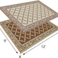 119127 9-Feet by 12-Feet Reversible Mat, Plastic Straw Rug, Large Floor Mat for Outdoors, RV, Patio, Backyard, Picnic, Beach, Camping (Brown/Beige)