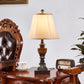 Drawealth Touch Control Traditional Table Lamp Set of 2,3-Way Dimmable Farmhouse Bedside Table Lamps with 2 USB Charging Ports Vintage Rustic Table Lamps for Living Room Bedroom Office Study