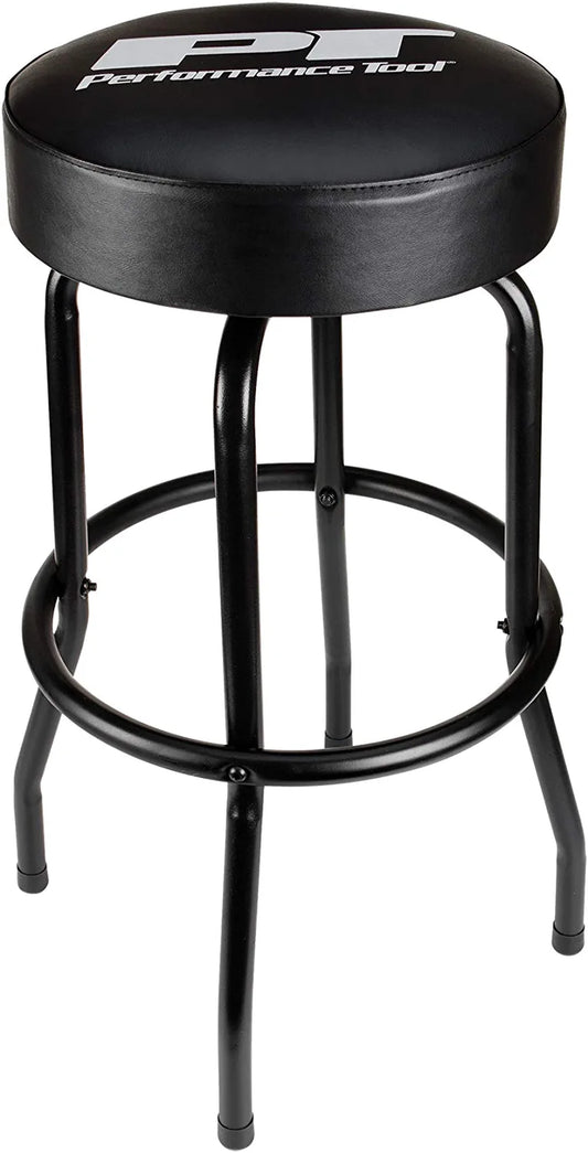W85010 Swivel Seat Bar Stool for Mechanic Garages and Workshops, Black, 0.6X9.8X5.8 Inches