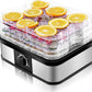Food Dehydrator, Electric 5-Tire Fruit Vegetable Dryer with Adjustable Temperature Control from 104?-158?, 5 Stackable Drying Trays (Knob Adjustment)