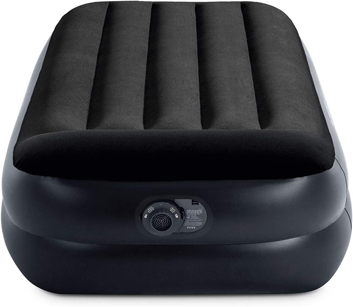 Dura-Beam Series Pillow Rest Raised Air Mattress with Internal Pump