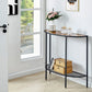 Console Table 2 Tier Narrow Entryway Table with Storage Shelves Half Moon Sofa Couch Table Industrial Small Entry Way Tables for Living Room Bedroom Hallway Office Easy Assembly, Walnut Black