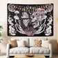 Skull Tapestry Hippie Mushroom Tapestries Aesthetic Moth Tapestry Moon and Stars Tapestry Snake Tapestry Wall Hanging for Room(51.2 X 59.1 Inches)