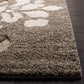 Florida Shag Collection 3'3" X 5'3" Smoke / Beige SG464 Floral Non-Shedding Living Room Bedroom Dining Room Entryway Plush 1.2-Inch Thick Area Rug