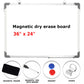 36"X24" Magnetic Writing Whiteboard Dry Erase Board W/Eraser Office Single Side