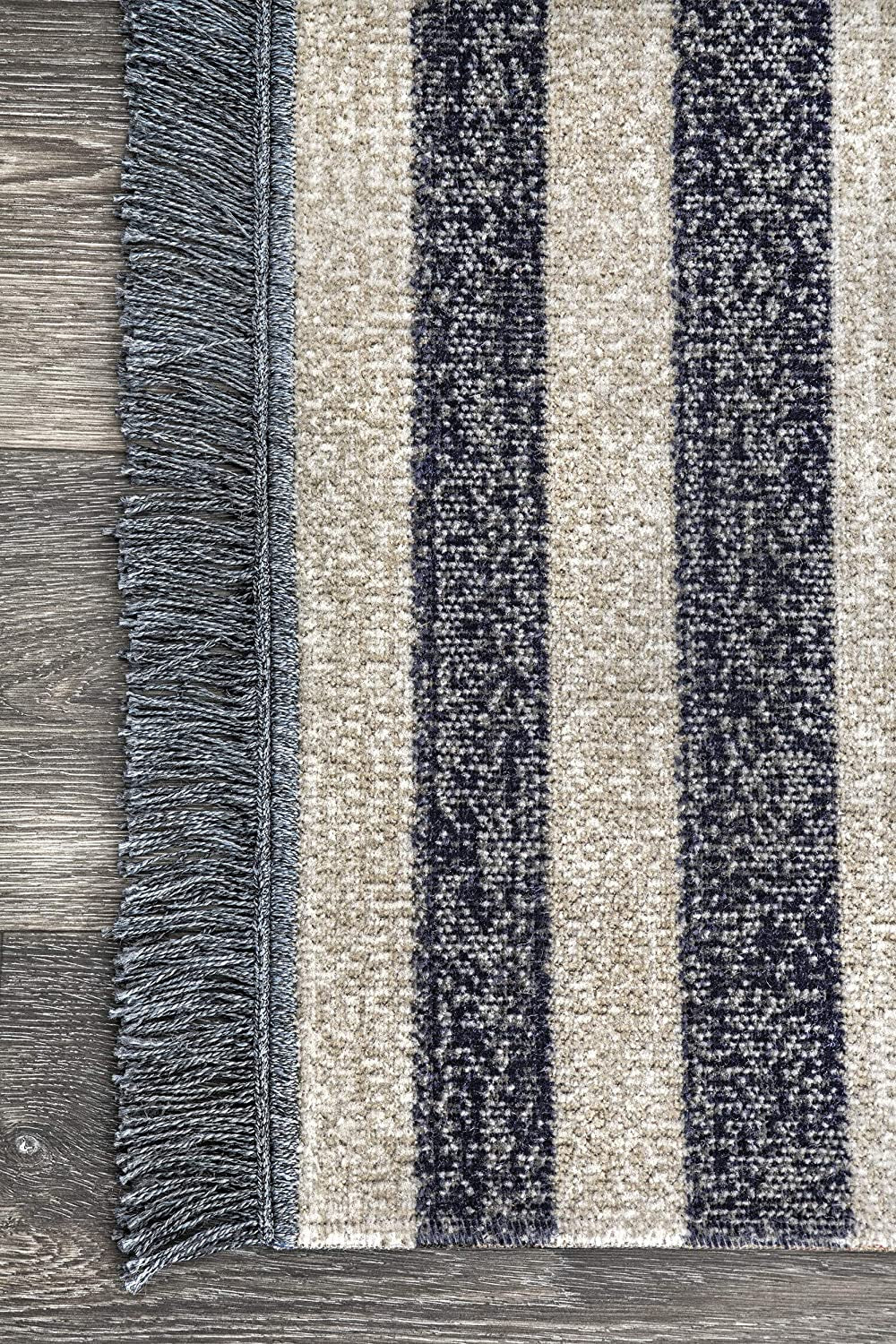 Roberge Diamonds Indoor/Outdoor Runner Rug, 2' 6" X 8', Blue