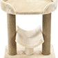 Top Platform Cat Tree with Scratching Post - 18 X 14 X 22 Inches, Beige