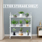 3 Tier White Foldable Metal Rack Storage Book Shelves Holder Kitchen Shelf RACK