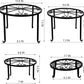 4 Pack Metal Plant Stands for Flower Pot, Heavy Duty Potted Holder, Indoor Outdoor Metal Rustproof Iron Garden Container round Supports Rack for Planter