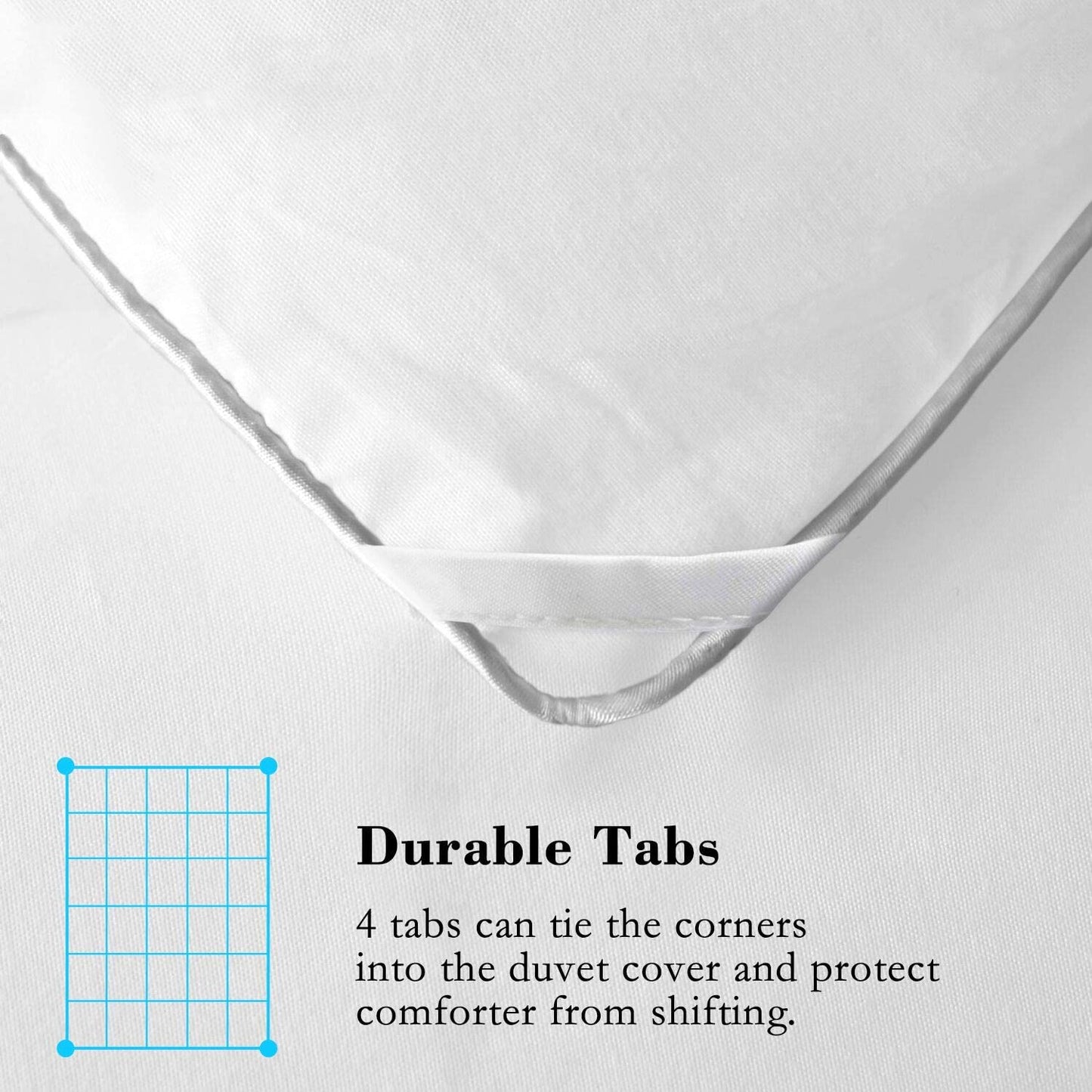 Comforter Duvet Insert Queen Size,Plush White Comforter down Alternative Quilted Stand Alone Bedding Comforter Box Stitched, Machine Washable