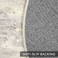 round Area Rugs 3' Diameter Modern Abstract Beige Marble Throw Rugs Super Soft Velvet Non-Slip Chic Distressed Accent Floor Carpet for Bedroom Living Room Nursery Decor