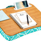 Lapgear Designer Lap Desk with Phone Holder and Device Ledge - Aqua Trellis - Fits up to 15.6 Inch Laptops - Style No. 45422