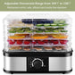 Food Dehydrator, Electric 5-Tire Fruit Vegetable Dryer with Adjustable Temperature Control from 104?-158?, 5 Stackable Drying Trays (Knob Adjustment)