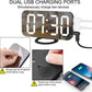 Digital Clock Large Display, LED Alarm Electric Clocks Mirror Surface for Makeup with Diming Mode, 3 Levels Brightness, Dual USB Ports Modern Decoration for Home Bedroom Decor-Black