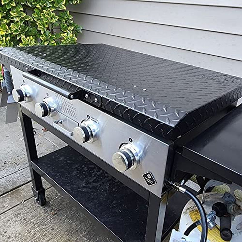 Black Outdoor 36” Griddle Grill Hard Cover Lid Waterproof Aluminum Compatible with Blackstone & More